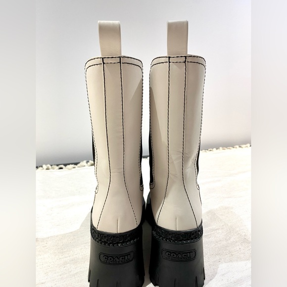 Coach Cream and Black Ankle Boots - Picture 8 of 11